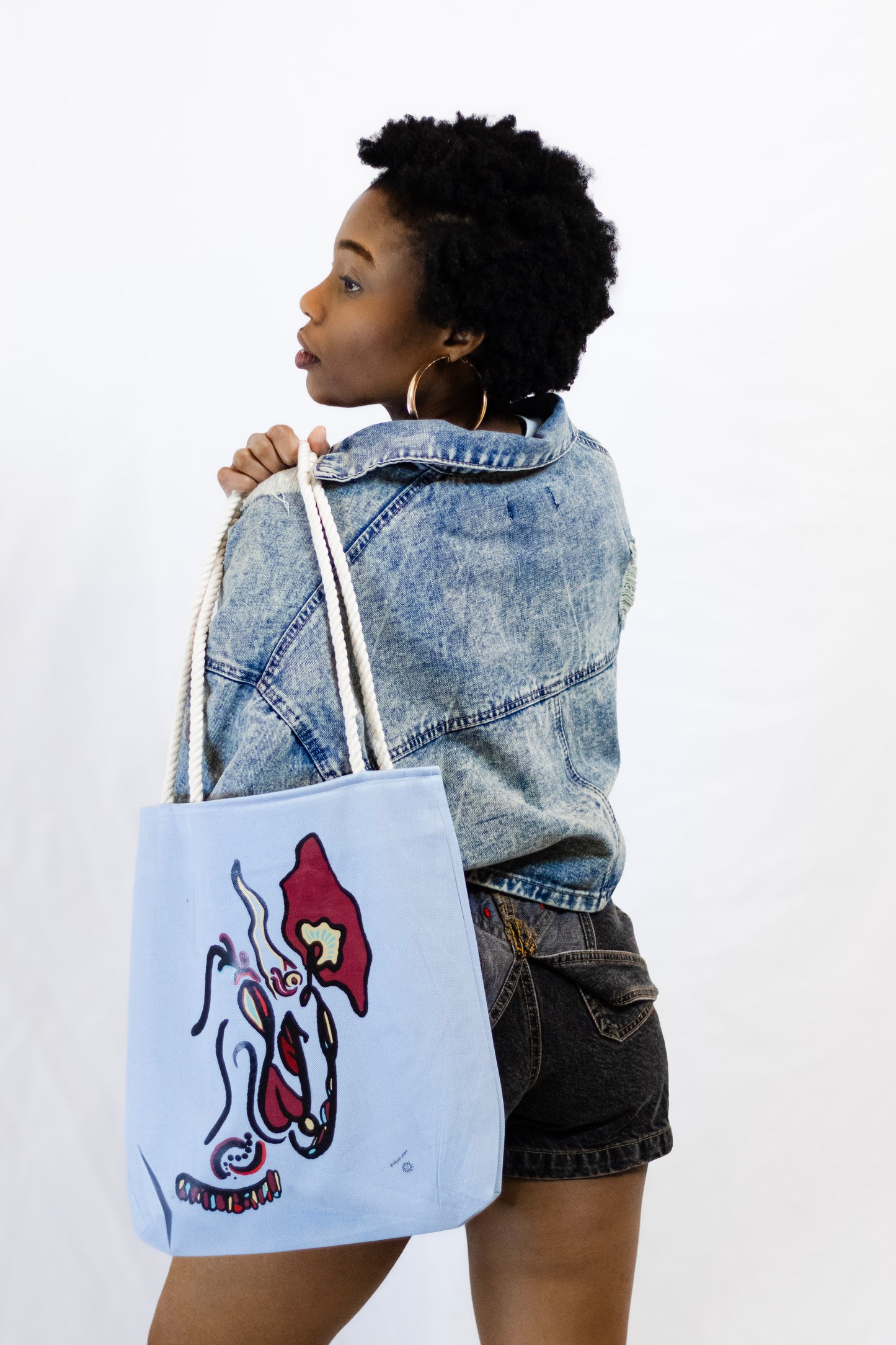 Brown Breeze Blue Tote bag, Clothing